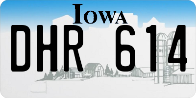 IA license plate DHR614