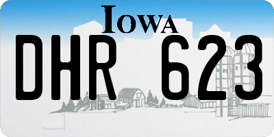 IA license plate DHR623