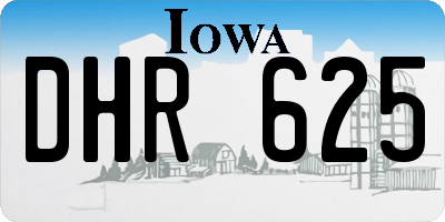 IA license plate DHR625