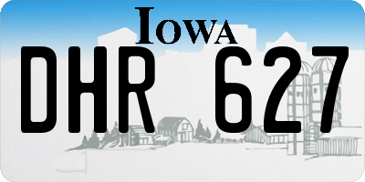 IA license plate DHR627