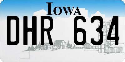 IA license plate DHR634