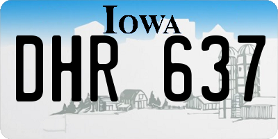 IA license plate DHR637