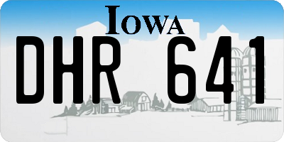 IA license plate DHR641