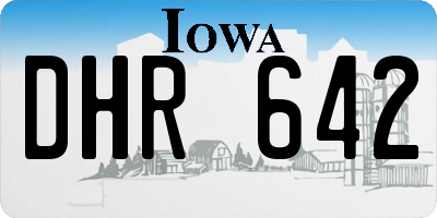 IA license plate DHR642