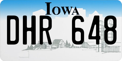 IA license plate DHR648