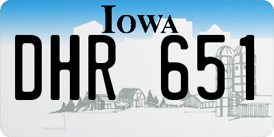 IA license plate DHR651