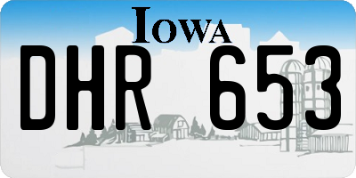 IA license plate DHR653