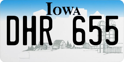 IA license plate DHR655