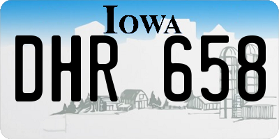 IA license plate DHR658