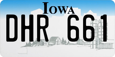 IA license plate DHR661