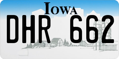 IA license plate DHR662