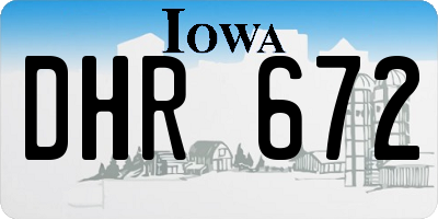 IA license plate DHR672