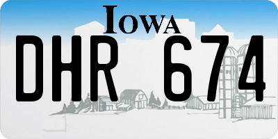 IA license plate DHR674