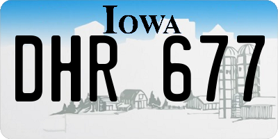 IA license plate DHR677