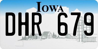 IA license plate DHR679