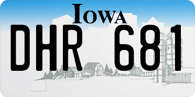 IA license plate DHR681