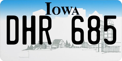 IA license plate DHR685