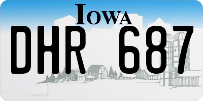 IA license plate DHR687