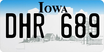 IA license plate DHR689