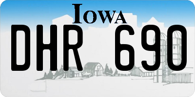 IA license plate DHR690