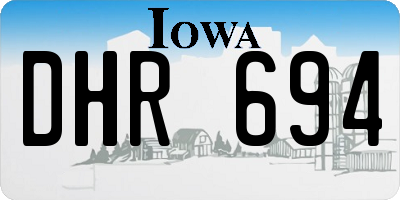 IA license plate DHR694