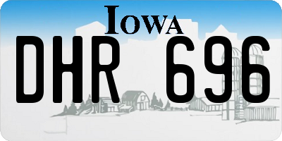 IA license plate DHR696