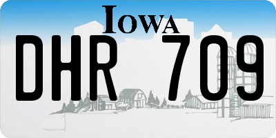 IA license plate DHR709