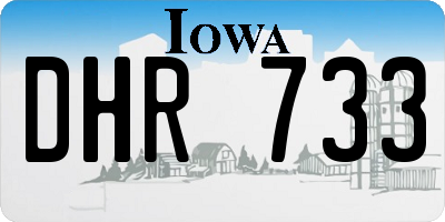 IA license plate DHR733