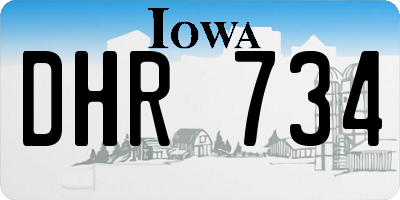 IA license plate DHR734