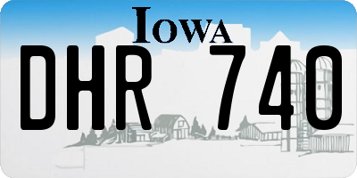 IA license plate DHR740