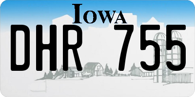 IA license plate DHR755