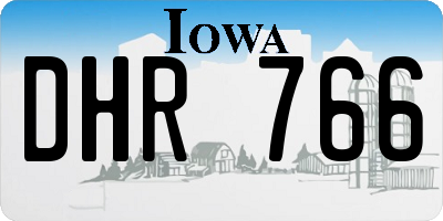 IA license plate DHR766