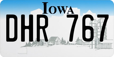 IA license plate DHR767