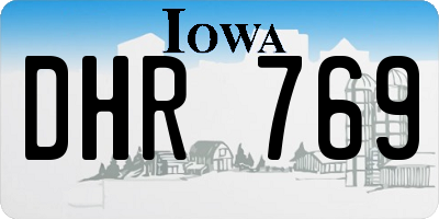 IA license plate DHR769