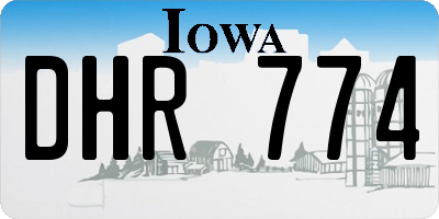 IA license plate DHR774