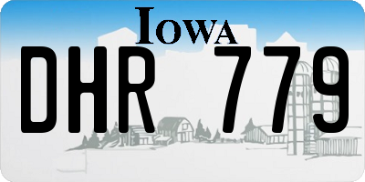 IA license plate DHR779