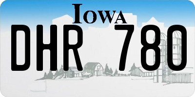 IA license plate DHR780