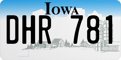 IA license plate DHR781