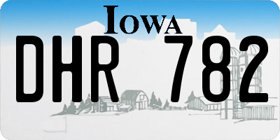 IA license plate DHR782