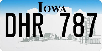 IA license plate DHR787