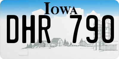 IA license plate DHR790