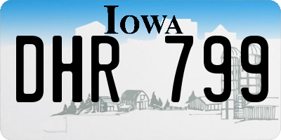 IA license plate DHR799