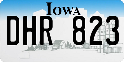 IA license plate DHR823