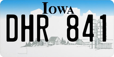 IA license plate DHR841