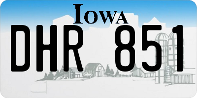 IA license plate DHR851