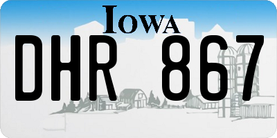 IA license plate DHR867