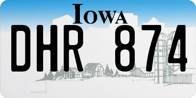 IA license plate DHR874