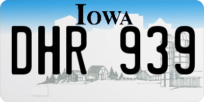 IA license plate DHR939