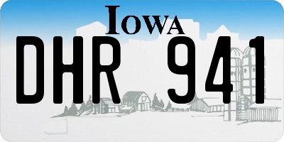 IA license plate DHR941