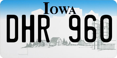 IA license plate DHR960